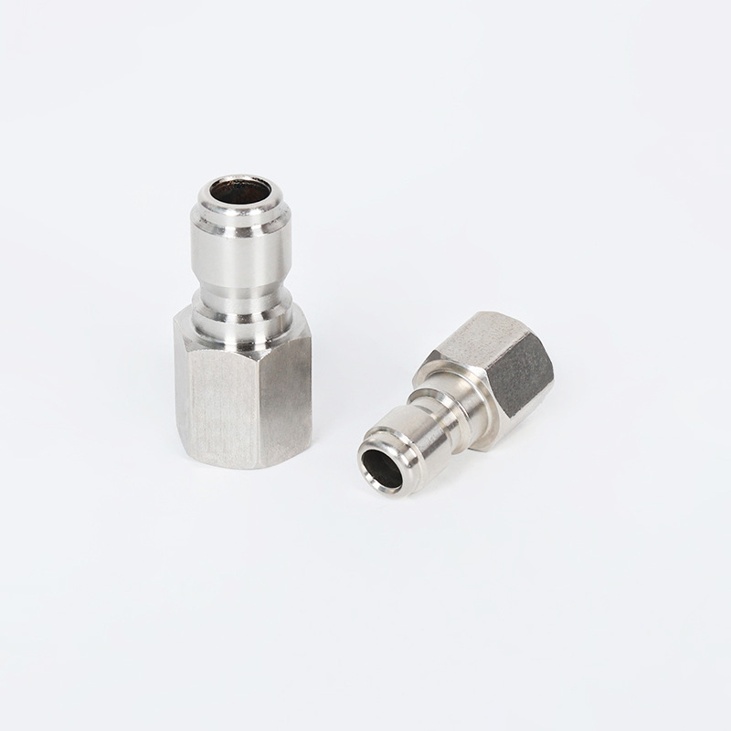 Rengjøringsmaskin med høyt trykk rett gjennom roterende hurtigkontakt