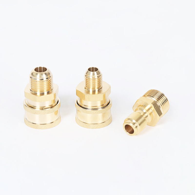 Høytrykk bilvaskemaskinrensemaskin kobber 3/8 rask plugg