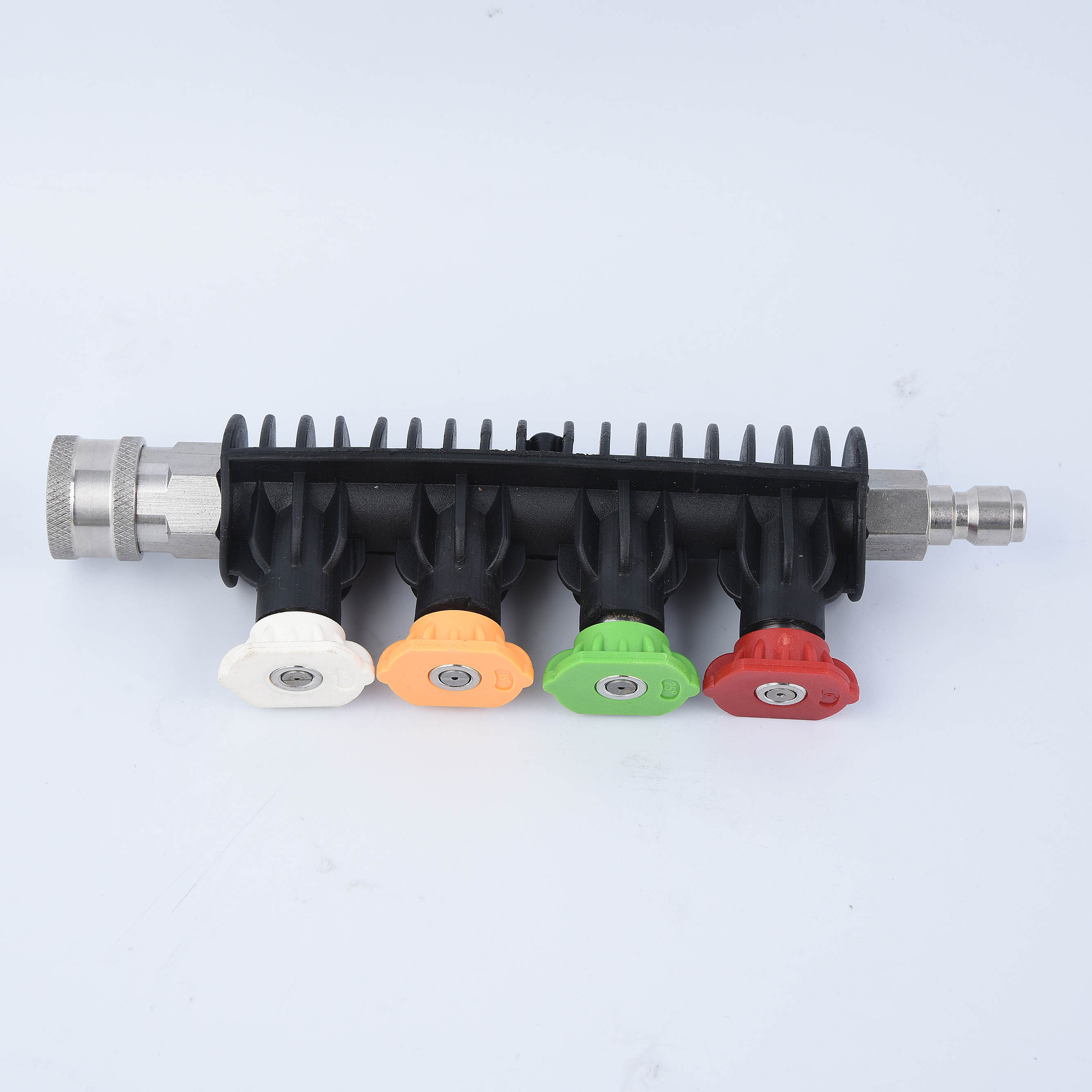 Rask kobling av rustfritt stål lans med dysholder og 4 trykkvaskerdyser